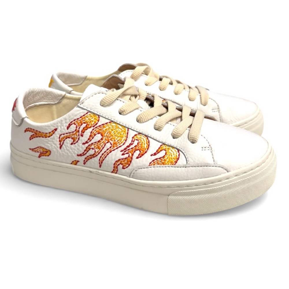 Anthropologie SOLUDOS Women’s Ibiza Platform Beige Casual Sneakers Sz.8.5